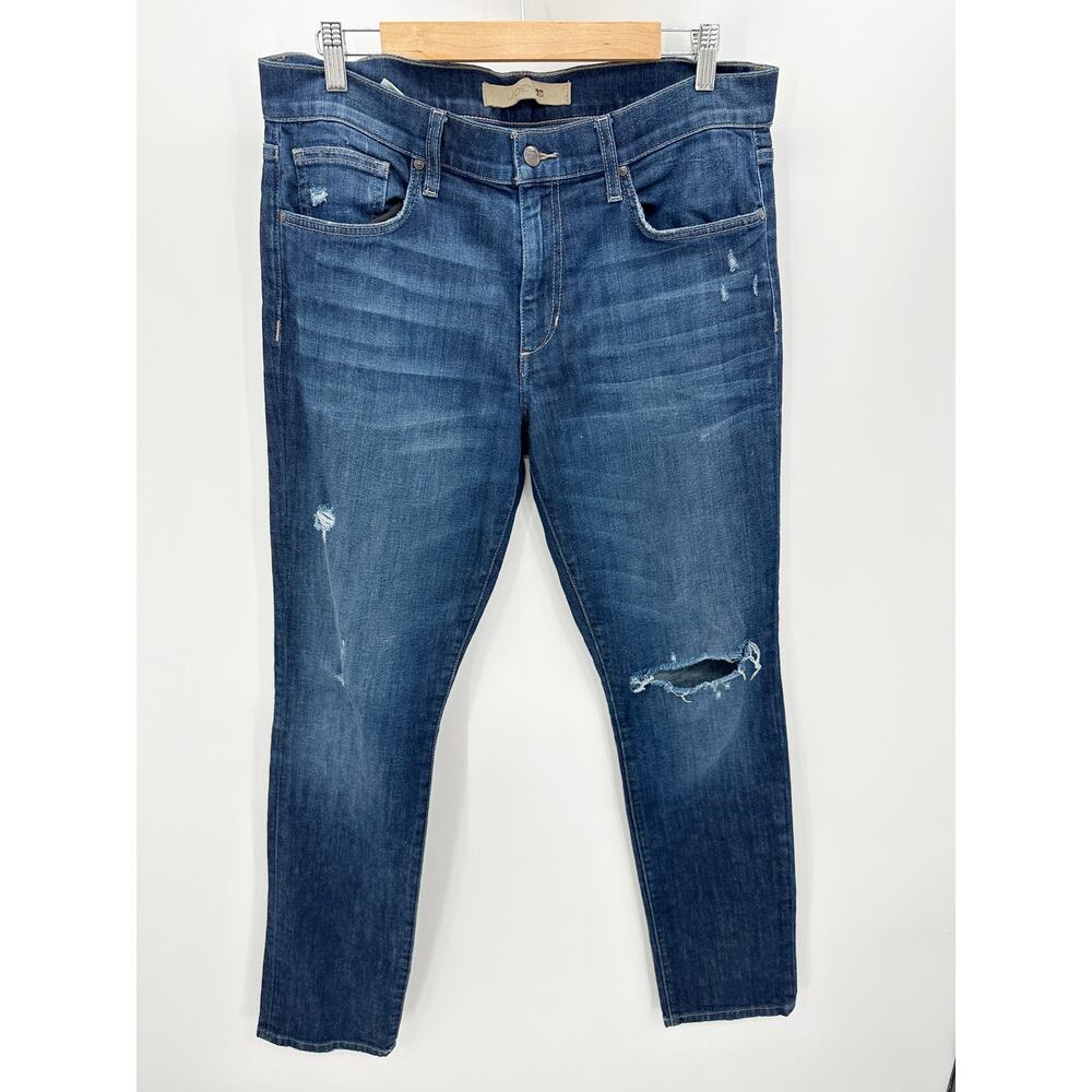 Joe's Slim Fit Medium Wash Jeans Knee Distressing Mens Size 34x33